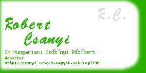 robert csanyi business card